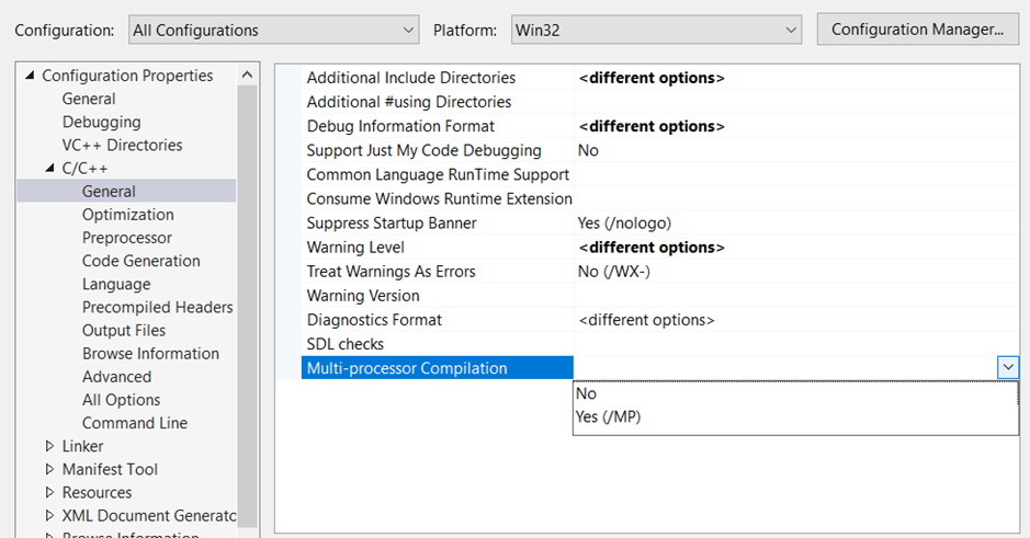 Visual Studio parallel build