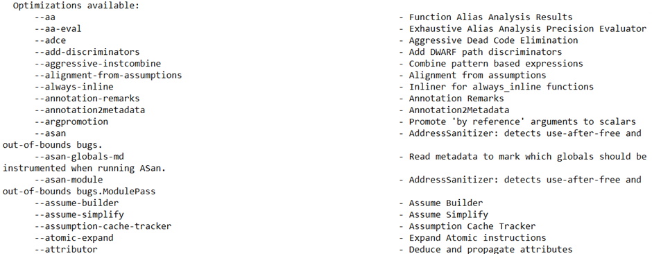 Clang Optimization Flags_6