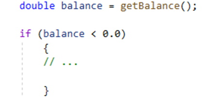 c++ refactoring_figure 11_Accounting system code snippet