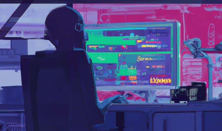 Man Sitting Behind Laptop to Show the Productivity Trap